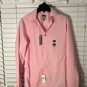 NWT Kenneth Cole Unlisted Slim Fit Men’s Dress Shirt in Pink